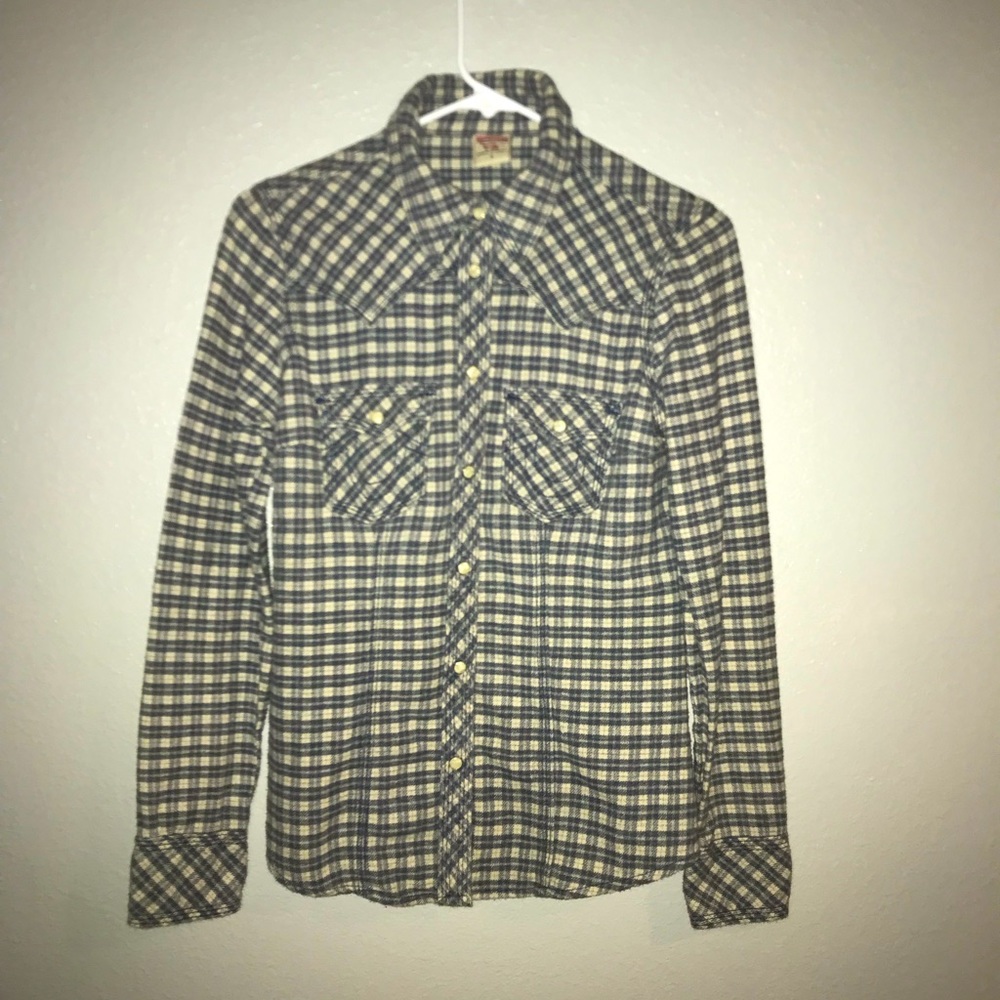 VINTAGE TRUE RELIGION FLANNEL TOP SIZE SMALL EUC🔥